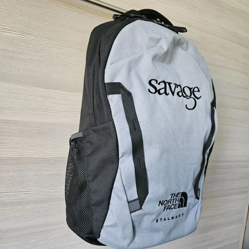 The North Face Stalwart Savage Logo Backpack Gray &‎ Black 26L 15
